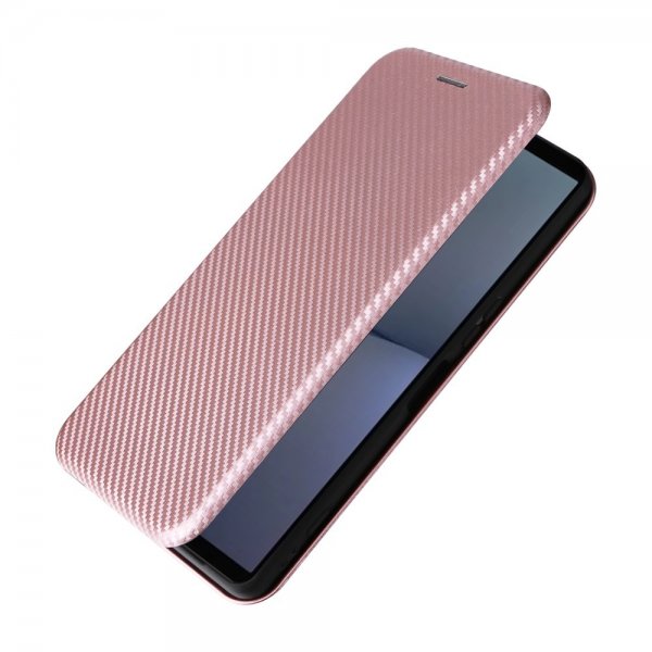 Sony Xperia 1 VI Etui Kulfibertekstur Rosaguld