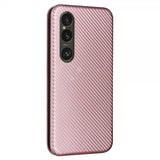 Sony Xperia 1 VI Etui Kulfibertekstur Rosaguld