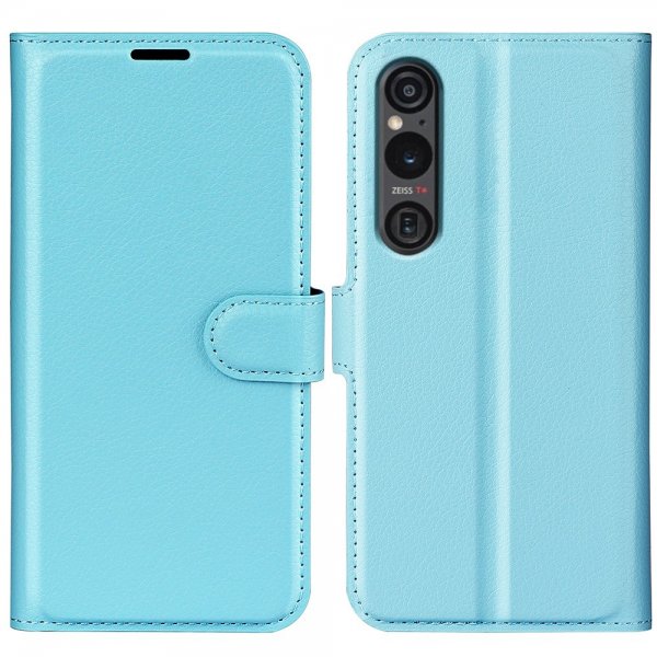 Sony Xperia 1 VI Etui Litchi Blå