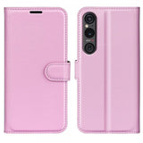 Sony Xperia 1 VI Etui Litchi Rosa