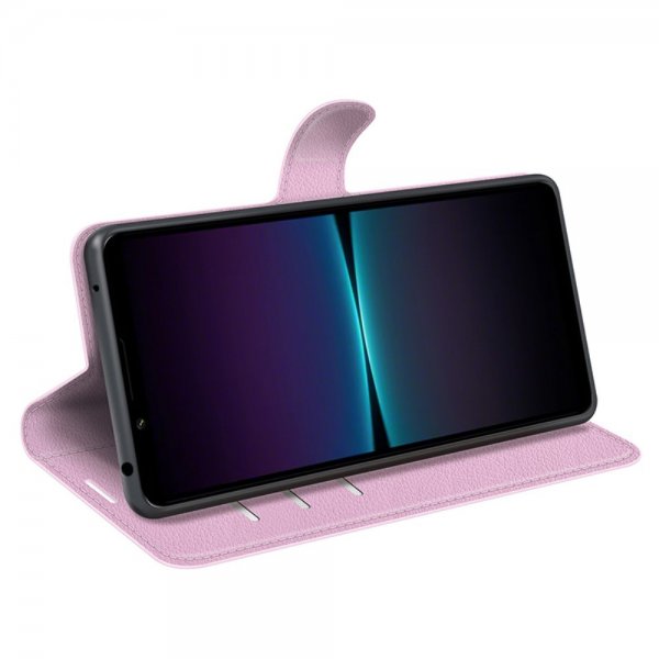 Sony Xperia 1 VI Etui Litchi Rosa