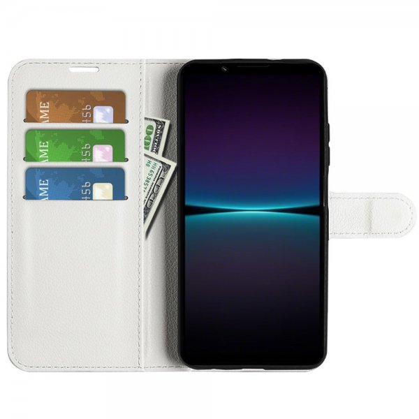 Sony Xperia 1 VI Etui Litchi Hvid