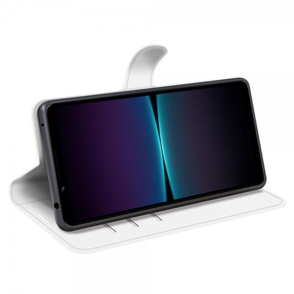 Sony Xperia 1 VI Etui Litchi Hvid