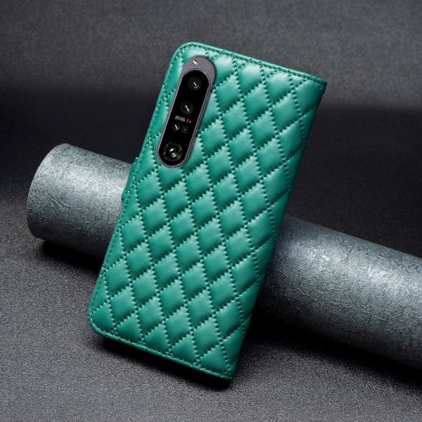 Sony Xperia 1 VI Etui Diamantmønster Grøn