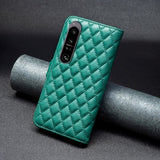 Sony Xperia 1 VI Etui Diamantmønster Grøn
