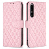 Sony Xperia 1 VI Etui Rombemønster Rosa