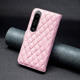 Sony Xperia 1 VI Etui Rombemønster Rosa