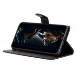 Sony Xperia 10 II Etui Litchi Sort
