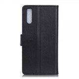 Sony Xperia 10 II Etui Litchi Sort