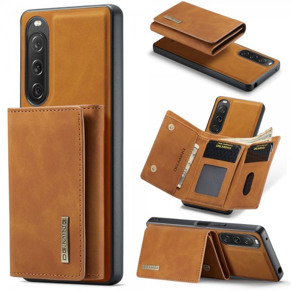 Dg.Ming Sony Xperia 10 V Cover M1 Series Aftagelig Kortholder Brun