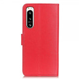 Sony Xperia 5 IV Etui Litchi Rød