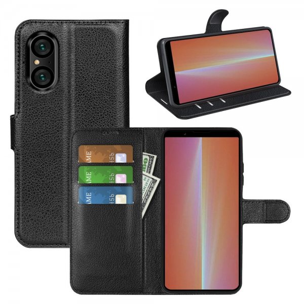 Sony Xperia 5 V Cover Litchi Sort