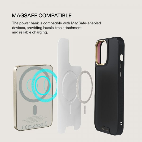 Burga Powerbank MagSafe 5000 mAh Sorry Busy Guld