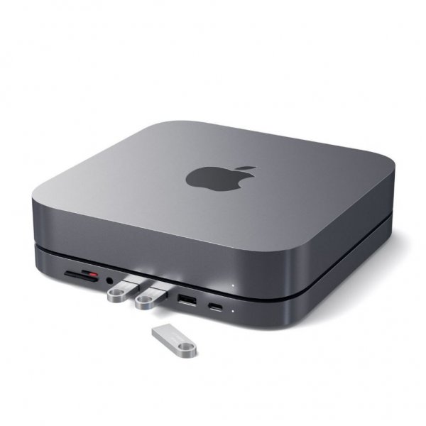Satechi Type-C Aluminium Stand & Hub til Mac Mini Space Gray