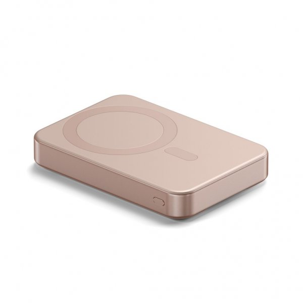 Satechi OntheGo Qi2 10K MagSafe-powerbank med stativ Desert Rose