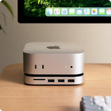 Satechi Mac Mini M4 Stand & Hub med SSD-kabinet Sølv