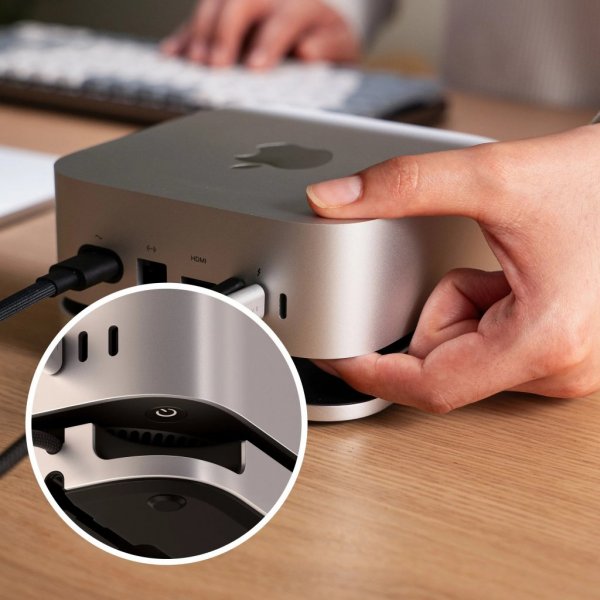 Satechi Mac Mini M4 Stand & Hub med SSD-kabinet Sølv