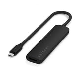 Satechi 4-i-1 USB-C Slim Multiport Adapter 4K Sort