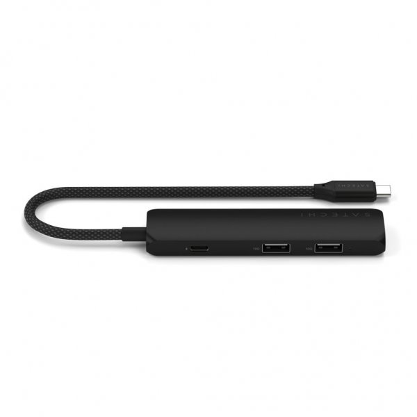 Satechi 4-i-1 USB-C Slim Multiport Adapter 4K Sort