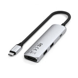Satechi 4-i-1 USB-C Slim Multiport Adapter 4K Sølv