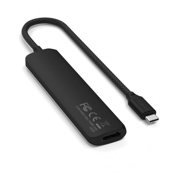 Satechi 6-i-1 USB-C Slim Multiport Adapter Sort