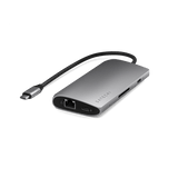 Satechi USB-C Multiport Adapter 8K With Ethernet V3 Space Gray