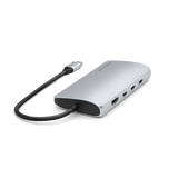 Satechi USB-C Multiport Adapter 8K med Ethernet V3 Sølv