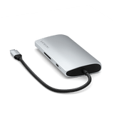 Satechi USB-C Multiport Adapter 8K med Ethernet V3 Sølv