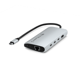 Satechi USB-C Multiport Adapter 8K med Ethernet V3 Sølv