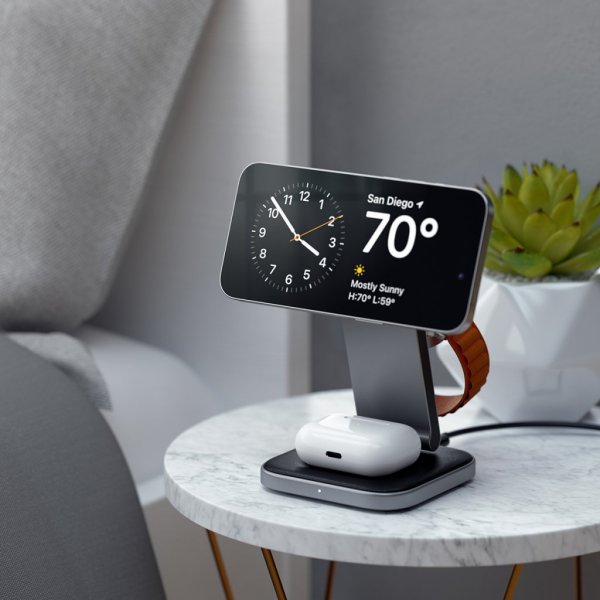 Satechi Trådløs Oplader 3-i-1 Foldbar Qi2 Trådløs Opladningsstander MagSafe
