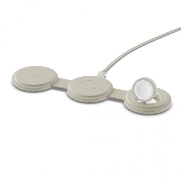 Satechi OntheGo 3-i-1 trådløs oplader Sand