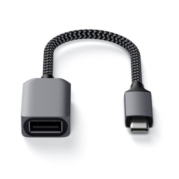 Satechi USB-C til USB-A 3.0 adapterkabel Grå