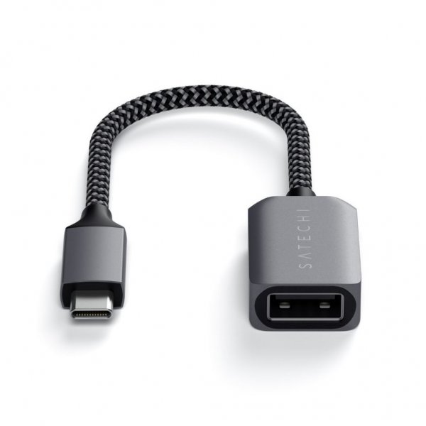 Satechi USB-C til USB-A 3.0 adapterkabel Grå
