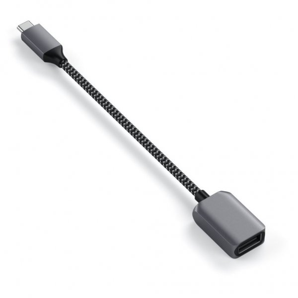 Satechi USB-C til USB-A 3.0 adapterkabel Grå