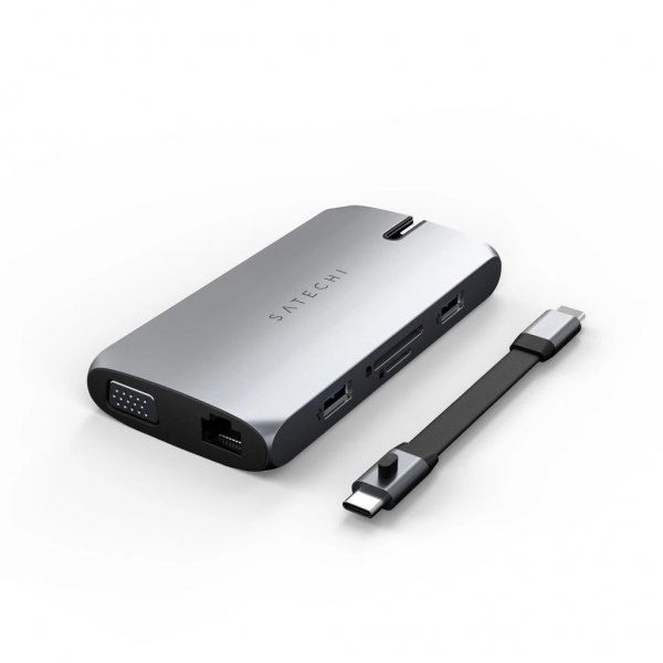 Satechi USB-C On-the-Go Multiport-adapter Space Gray