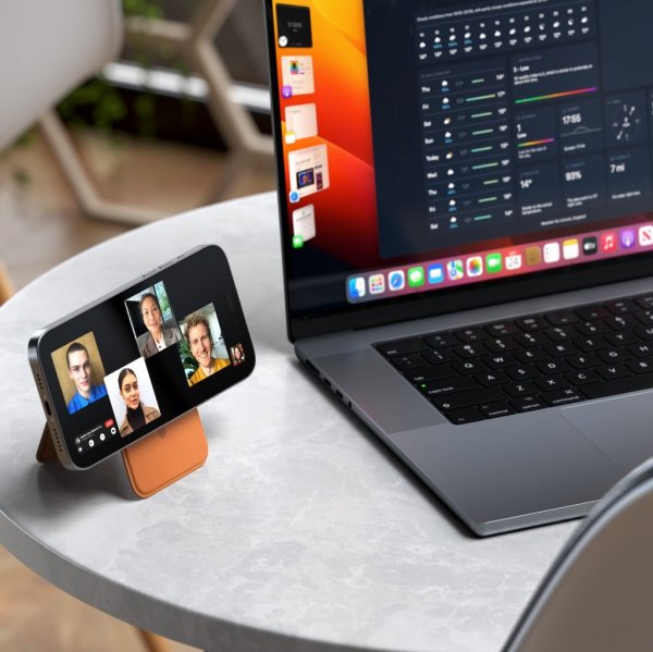 Satechi Kort-etui Vegansk Læder Magnetisk Wallet Stand Orange
