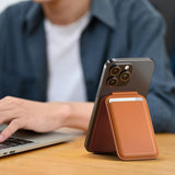 Satechi Kort-etui Vegansk Læder Magnetisk Wallet Stand Orange