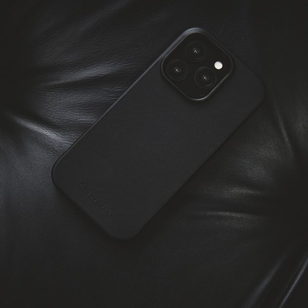 Mujjo iPhone 16 Pro Max Cover Full Leather Case Sort