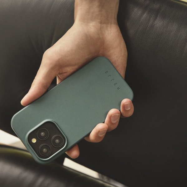 Mujjo iPhone 16 Pro Max Cover Full Læder Etui Livid Green