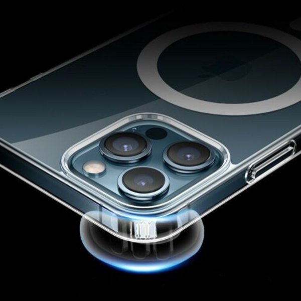 iPhone 13 Pro Max Cover TPU MagSafe Stødsikkert Gennemsigtigt