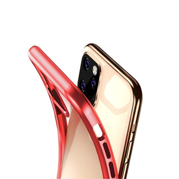 iPhone 11 Pro Max Cover Gennemsigtig Rød