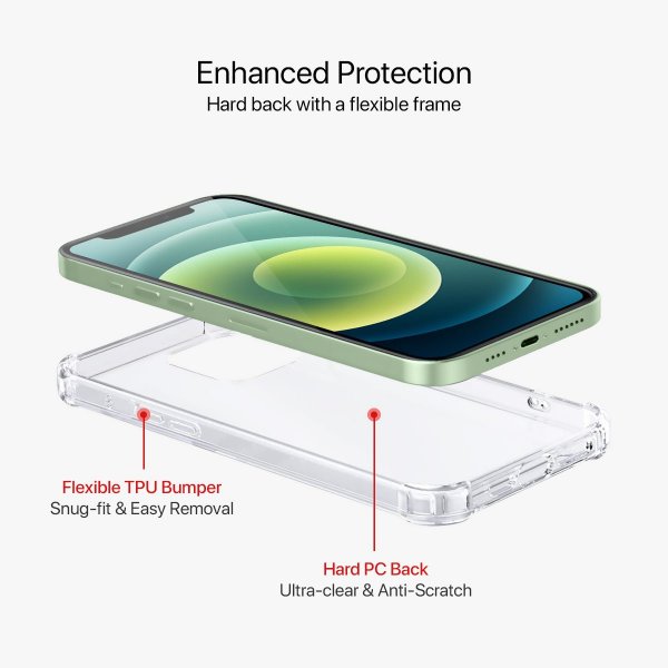 iPhone 12 Mini Cover Stødresistent Transparent