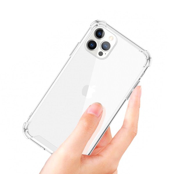 iPhone 12/iPhone 12 Pro Skal Stødsikkert Gennemsigtigt