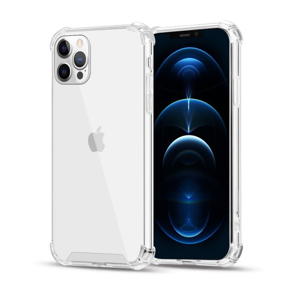 iPhone 12/iPhone 12 Pro Skal Stødsikkert Gennemsigtigt