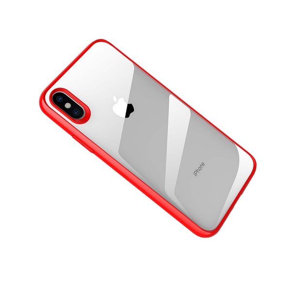 iPhone Xs Max Cover Transparent Rød