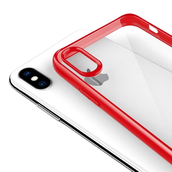 iPhone Xs Max Cover Transparent Rød