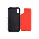 iPhone X/iPhone Xs Etui med Udklappeligt Kortholder Rød