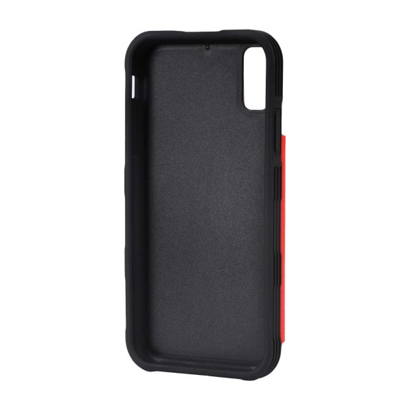 iPhone X/iPhone Xs Etui med Udklappeligt Kortholder Rød