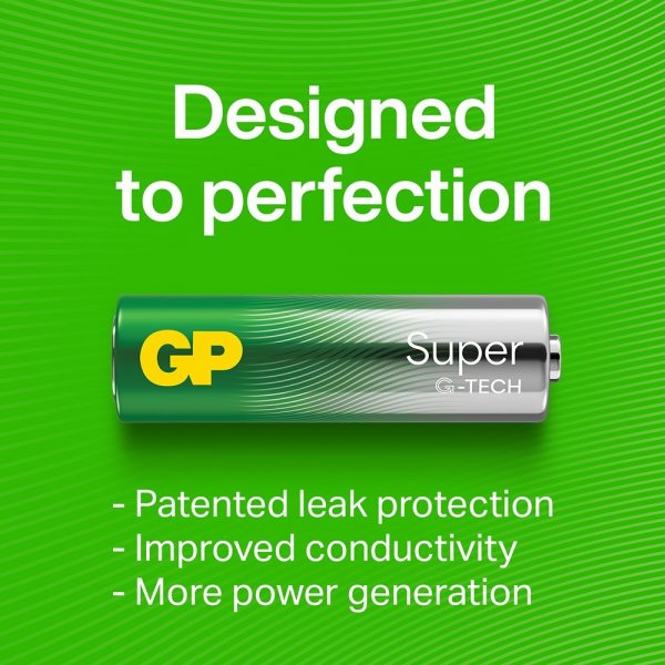GP Super Alkaline AA-batteri 15A/LR6 40-pak