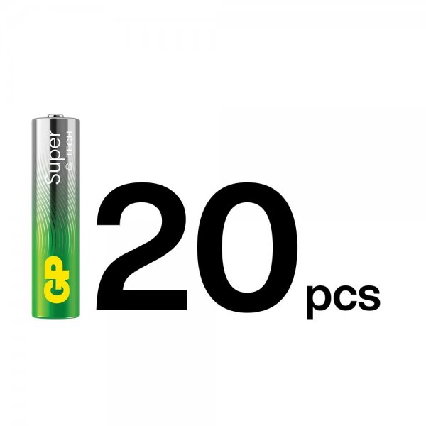 GP Super Alkaline AAA-batteri 24A/LR03 20-pak